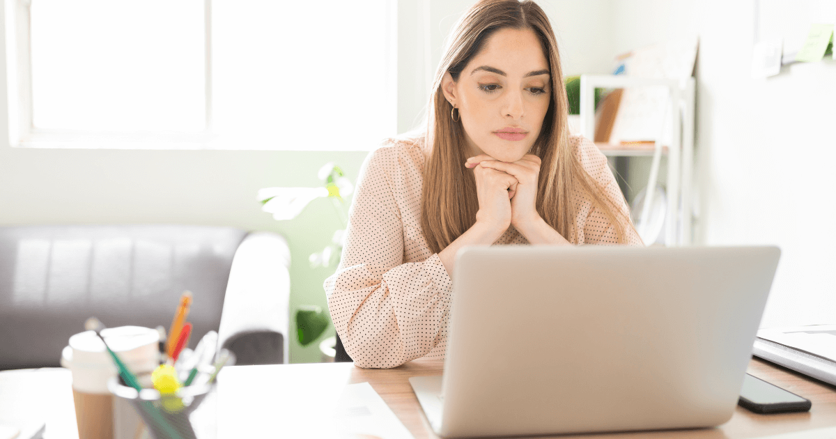 Woman Looking At Retirement Account